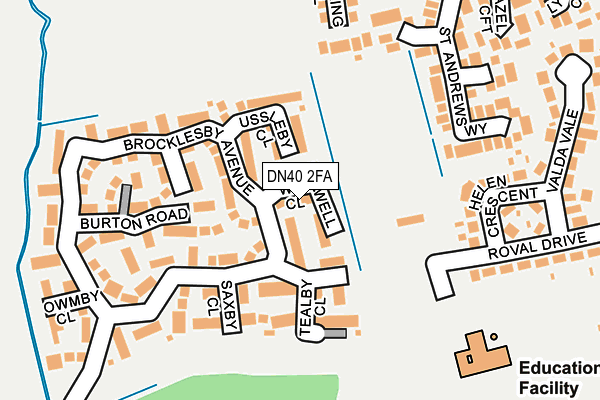 DN40 2FA map - OS OpenMap – Local (Ordnance Survey) DN40 2FA map - OS OpenMap – Local (Ordnance Survey)
