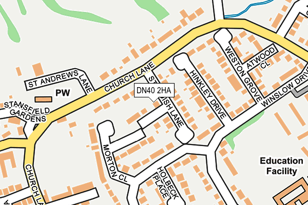 DN40 2HA map - OS OpenMap – Local (Ordnance Survey) DN40 2HA map - OS OpenMap – Local (Ordnance Survey)