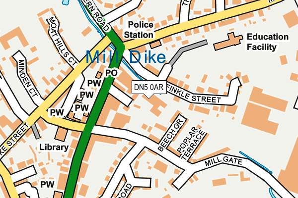 DN5 0AR map - OS OpenMap – Local (Ordnance Survey) DN5 0AR map - OS OpenMap – Local (Ordnance Survey)