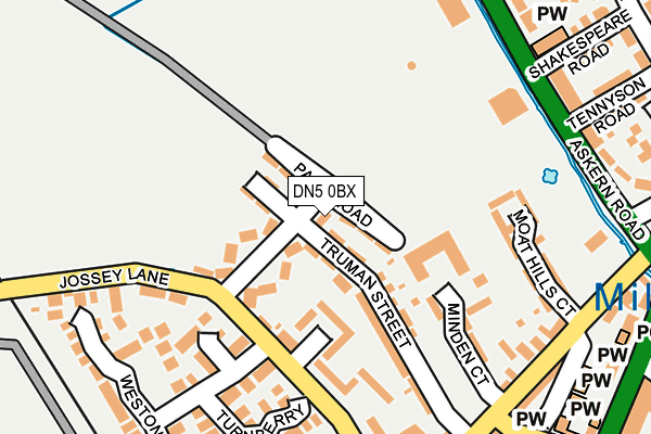 DN5 0BX map - OS OpenMap – Local (Ordnance Survey) DN5 0BX map - OS OpenMap – Local (Ordnance Survey)