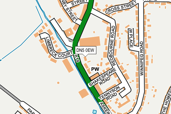 DN5 0EW map - OS OpenMap – Local (Ordnance Survey) DN5 0EW map - OS OpenMap – Local (Ordnance Survey)