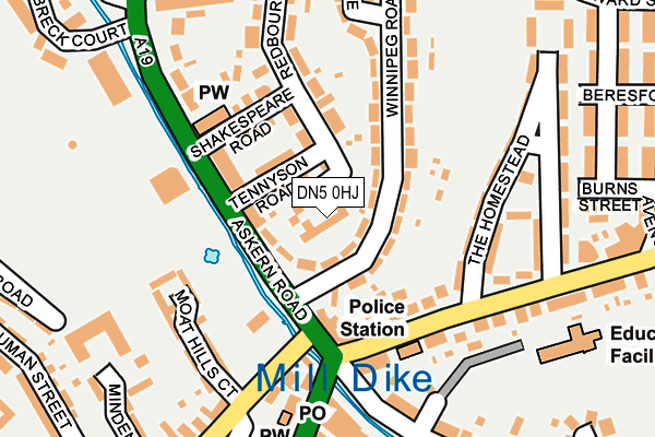 DN5 0HJ map - OS OpenMap – Local (Ordnance Survey) DN5 0HJ map - OS OpenMap – Local (Ordnance Survey)