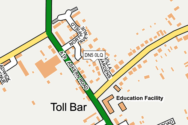 DN5 0LQ map - OS OpenMap – Local (Ordnance Survey) DN5 0LQ map - OS OpenMap – Local (Ordnance Survey)