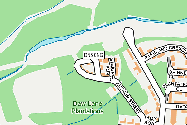 DN5 0NG map - OS OpenMap – Local (Ordnance Survey) DN5 0NG map - OS OpenMap – Local (Ordnance Survey)