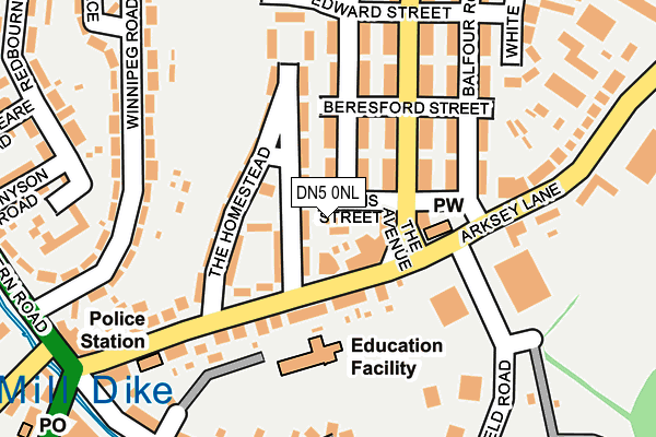 DN5 0NL map - OS OpenMap – Local (Ordnance Survey) DN5 0NL map - OS OpenMap – Local (Ordnance Survey)