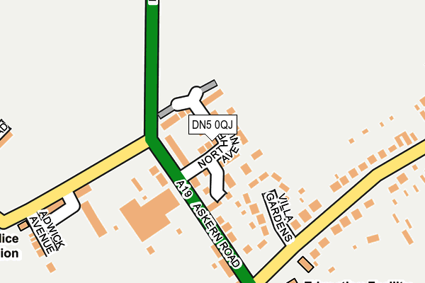 DN5 0QJ map - OS OpenMap – Local (Ordnance Survey) DN5 0QJ map - OS OpenMap – Local (Ordnance Survey)