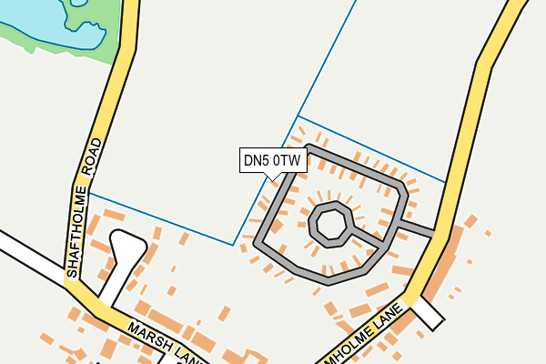 DN5 0TW map - OS OpenMap – Local (Ordnance Survey) DN5 0TW map - OS OpenMap – Local (Ordnance Survey)
