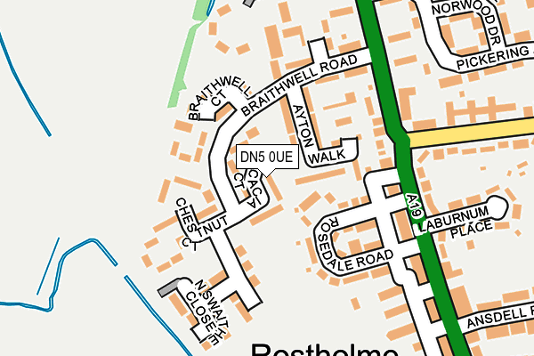 DN5 0UE map - OS OpenMap – Local (Ordnance Survey) DN5 0UE map - OS OpenMap – Local (Ordnance Survey)