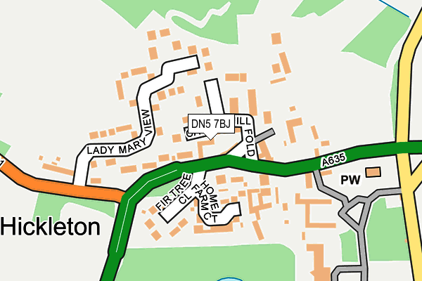DN5 7BJ map - OS OpenMap – Local (Ordnance Survey) DN5 7BJ map - OS OpenMap – Local (Ordnance Survey)