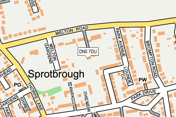 DN5 7DU map - OS OpenMap – Local (Ordnance Survey) DN5 7DU map - OS OpenMap – Local (Ordnance Survey)