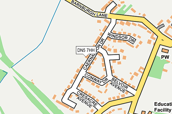 DN5 7HH map - OS OpenMap – Local (Ordnance Survey) DN5 7HH map - OS OpenMap – Local (Ordnance Survey)