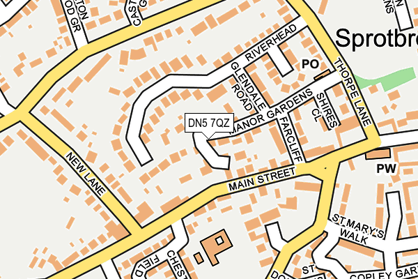 DN5 7QZ map - OS OpenMap – Local (Ordnance Survey) DN5 7QZ map - OS OpenMap – Local (Ordnance Survey)
