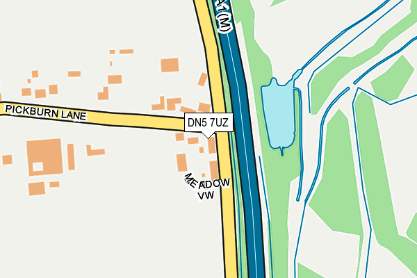 DN5 7UZ map - OS OpenMap – Local (Ordnance Survey) DN5 7UZ map - OS OpenMap – Local (Ordnance Survey)