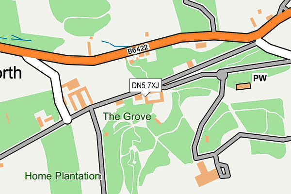 DN5 7XJ map - OS OpenMap – Local (Ordnance Survey) DN5 7XJ map - OS OpenMap – Local (Ordnance Survey)