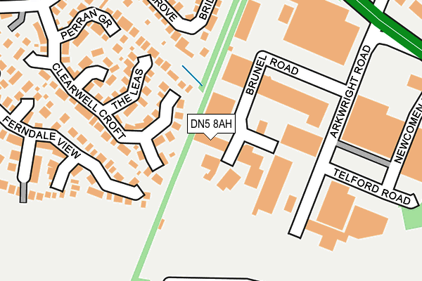 DN5 8AH map - OS OpenMap – Local (Ordnance Survey) DN5 8AH map - OS OpenMap – Local (Ordnance Survey)