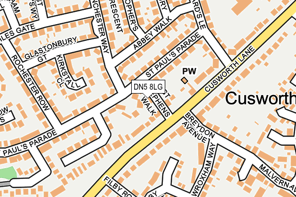 DN5 8LG map - OS OpenMap – Local (Ordnance Survey) DN5 8LG map - OS OpenMap – Local (Ordnance Survey)
