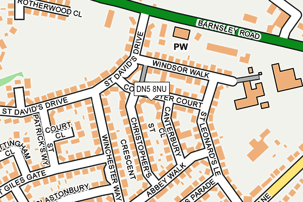 DN5 8NU map - OS OpenMap – Local (Ordnance Survey) DN5 8NU map - OS OpenMap – Local (Ordnance Survey)