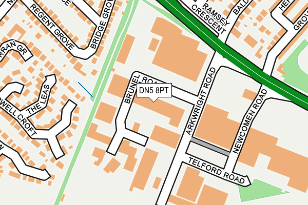 DN5 8PT map - OS OpenMap – Local (Ordnance Survey) DN5 8PT map - OS OpenMap – Local (Ordnance Survey)