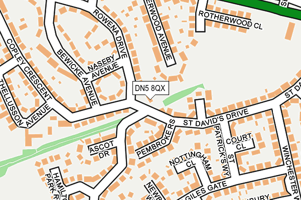 DN5 8QX map - OS OpenMap – Local (Ordnance Survey) DN5 8QX map - OS OpenMap – Local (Ordnance Survey)