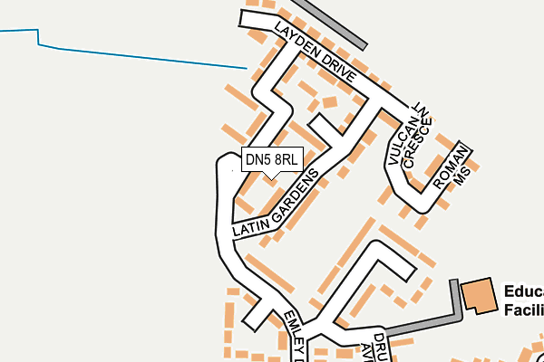 DN5 8RL map - OS OpenMap – Local (Ordnance Survey) DN5 8RL map - OS OpenMap – Local (Ordnance Survey)