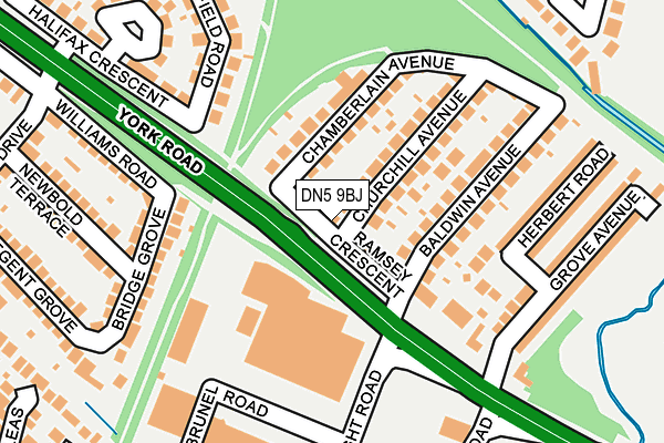 DN5 9BJ map - OS OpenMap – Local (Ordnance Survey) DN5 9BJ map - OS OpenMap – Local (Ordnance Survey)
