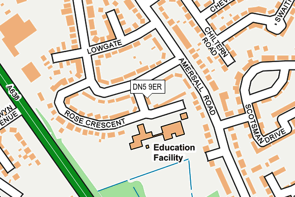 DN5 9ER map - OS OpenMap – Local (Ordnance Survey) DN5 9ER map - OS OpenMap – Local (Ordnance Survey)