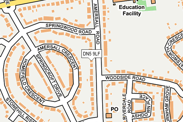 DN5 9LF map - OS OpenMap – Local (Ordnance Survey) DN5 9LF map - OS OpenMap – Local (Ordnance Survey)