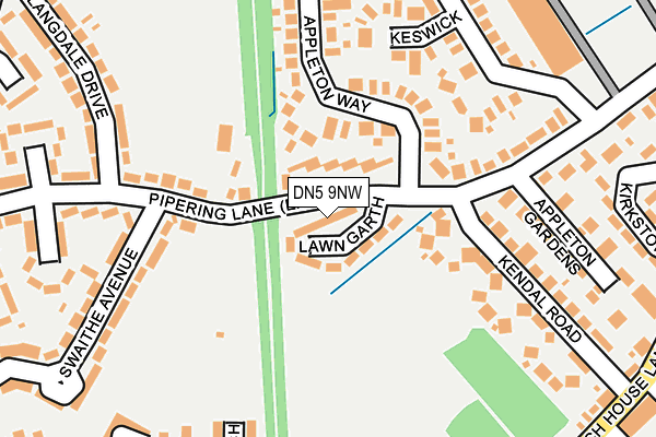 DN5 9NW map - OS OpenMap – Local (Ordnance Survey) DN5 9NW map - OS OpenMap – Local (Ordnance Survey)