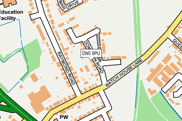 DN5 9PU map - OS OpenMap – Local (Ordnance Survey) DN5 9PU map - OS OpenMap – Local (Ordnance Survey)