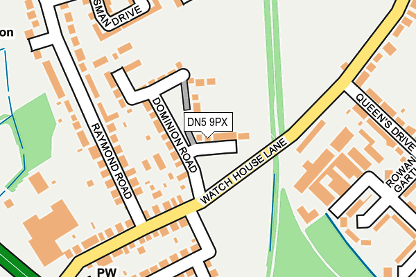 DN5 9PX map - OS OpenMap – Local (Ordnance Survey) DN5 9PX map - OS OpenMap – Local (Ordnance Survey)