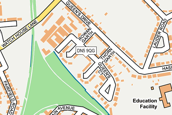 DN5 9QG map - OS OpenMap – Local (Ordnance Survey) DN5 9QG map - OS OpenMap – Local (Ordnance Survey)