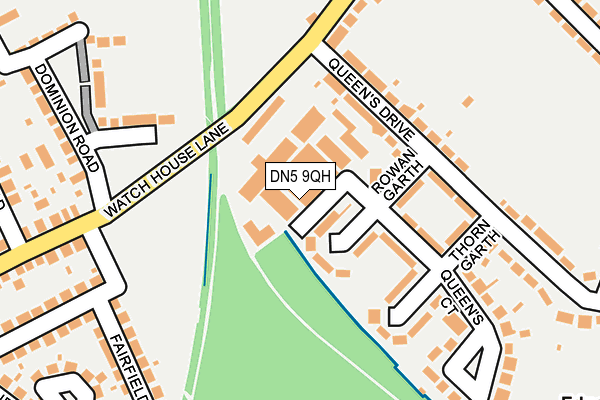 DN5 9QH map - OS OpenMap – Local (Ordnance Survey) DN5 9QH map - OS OpenMap – Local (Ordnance Survey)