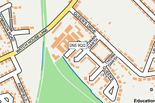 DN5 9QQ map - OS OpenMap – Local (Ordnance Survey) DN5 9QQ map - OS OpenMap – Local (Ordnance Survey)