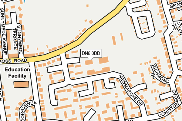 DN6 0DD map - OS OpenMap – Local (Ordnance Survey) DN6 0DD map - OS OpenMap – Local (Ordnance Survey)