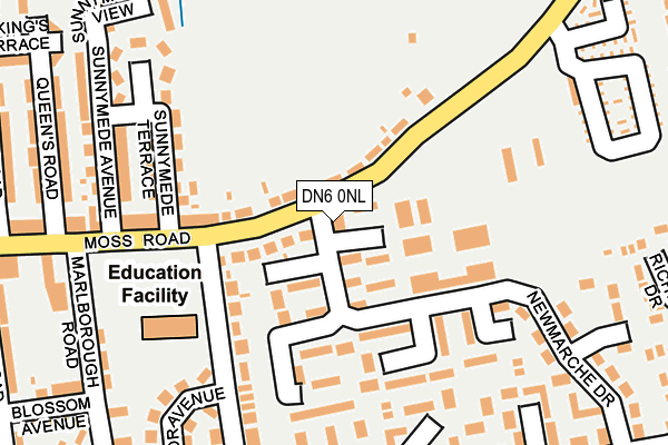 DN6 0NL map - OS OpenMap – Local (Ordnance Survey) DN6 0NL map - OS OpenMap – Local (Ordnance Survey)