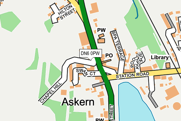 DN6 0PW map - OS OpenMap – Local (Ordnance Survey) DN6 0PW map - OS OpenMap – Local (Ordnance Survey)