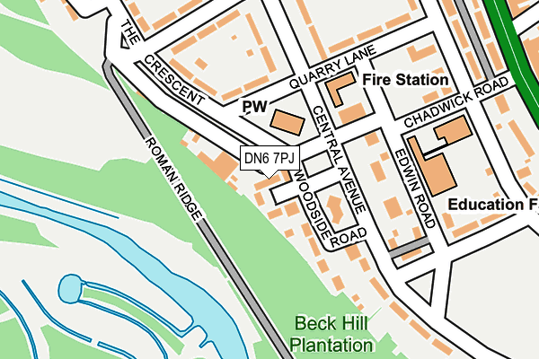 DN6 7PJ map - OS OpenMap – Local (Ordnance Survey) DN6 7PJ map - OS OpenMap – Local (Ordnance Survey)