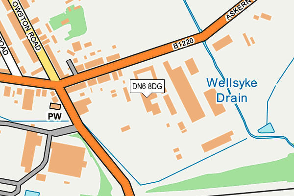DN6 8DG map - OS OpenMap – Local (Ordnance Survey) DN6 8DG map - OS OpenMap – Local (Ordnance Survey)