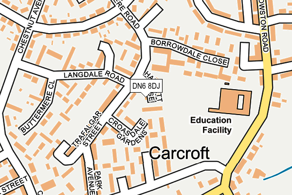 DN6 8DJ map - OS OpenMap – Local (Ordnance Survey) DN6 8DJ map - OS OpenMap – Local (Ordnance Survey)