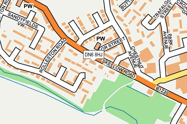 DN6 8HJ map - OS OpenMap – Local (Ordnance Survey) DN6 8HJ map - OS OpenMap – Local (Ordnance Survey)