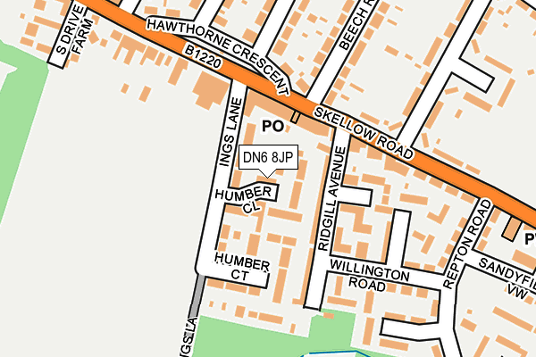 DN6 8JP map - OS OpenMap – Local (Ordnance Survey) DN6 8JP map - OS OpenMap – Local (Ordnance Survey)