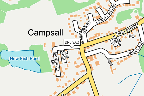 DN6 9AQ map - OS OpenMap – Local (Ordnance Survey) DN6 9AQ map - OS OpenMap – Local (Ordnance Survey)