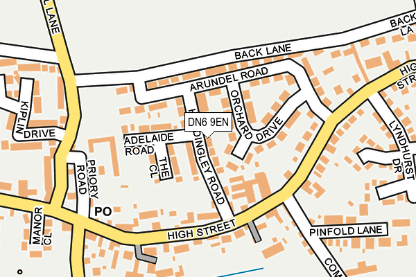 DN6 9EN map - OS OpenMap – Local (Ordnance Survey) DN6 9EN map - OS OpenMap – Local (Ordnance Survey)