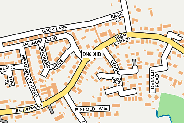 DN6 9HB map - OS OpenMap – Local (Ordnance Survey) DN6 9HB map - OS OpenMap – Local (Ordnance Survey)