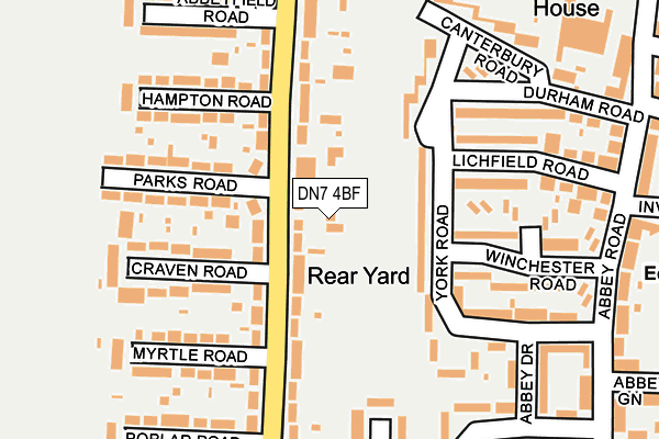 DN7 4BF map - OS OpenMap – Local (Ordnance Survey)