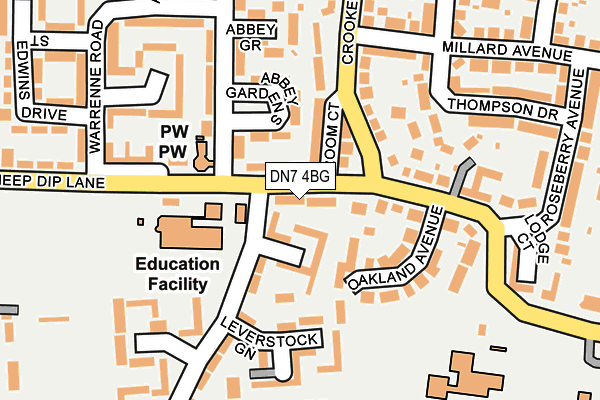 DN7 4BG map - OS OpenMap – Local (Ordnance Survey) DN7 4BG map - OS OpenMap – Local (Ordnance Survey)