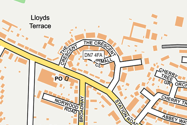 DN7 4FA map - OS OpenMap – Local (Ordnance Survey) DN7 4FA map - OS OpenMap – Local (Ordnance Survey)
