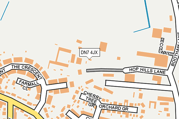 DN7 4JX map - OS OpenMap – Local (Ordnance Survey) DN7 4JX map - OS OpenMap – Local (Ordnance Survey)