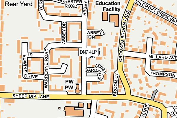 DN7 4LP map - OS OpenMap – Local (Ordnance Survey) DN7 4LP map - OS OpenMap – Local (Ordnance Survey)