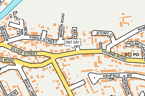 DN7 5AY map - OS OpenMap – Local (Ordnance Survey) DN7 5AY map - OS OpenMap – Local (Ordnance Survey)